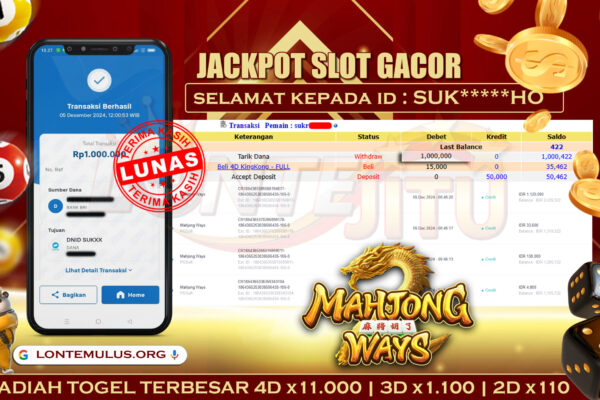 SLOT MAHJONG WAYS – LONTEJITU 5 DESEMBER 2024