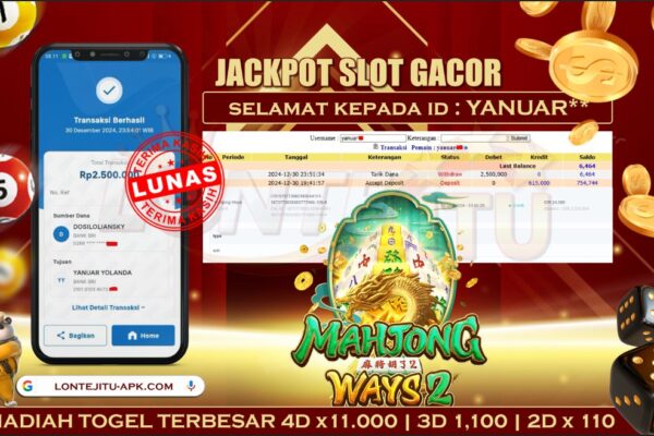 SLOT MAHJONG WAYS 2 – LONTEJITU 31 DESEMBER 2024