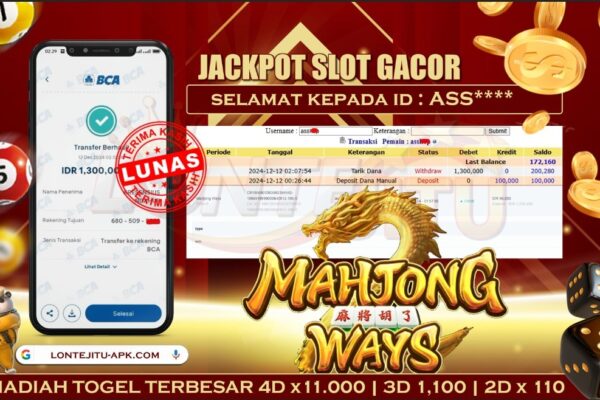 SLOT MAHJONG WAYS – LONTEJITU 12 DESEMBER 2024