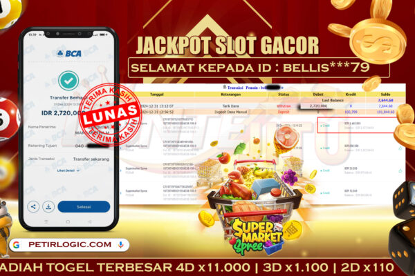 SLOT SUPERMARKET SPREE – LONTEJITU 31 DESEMBER 2024