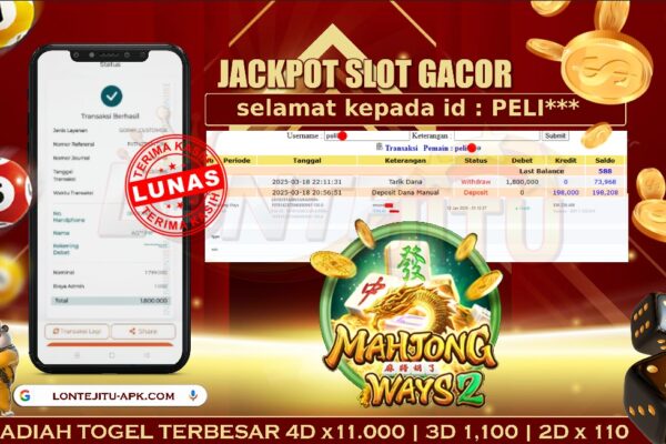 SLOT MAHJONG WAYS 2 – LONTEJITU 19 MARET 2025