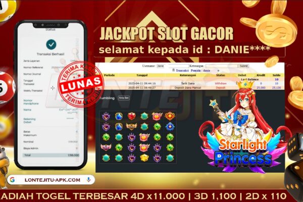 SLOT STARLIGHT PRINCESS 1000 – LONTEJITU 12 APRIL 2025