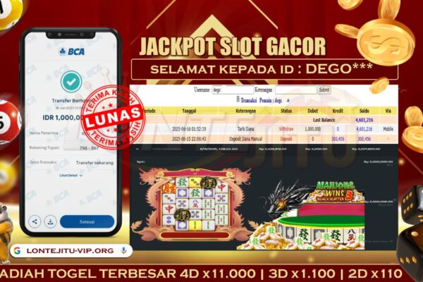 SLOT MAHJONG WINS 3 – LONTEJITU 16 JUNI 2025