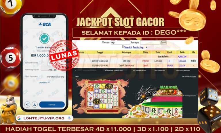 SLOT MAHJONG WINS 3 – LONTEJITU 16 JUNI 2025