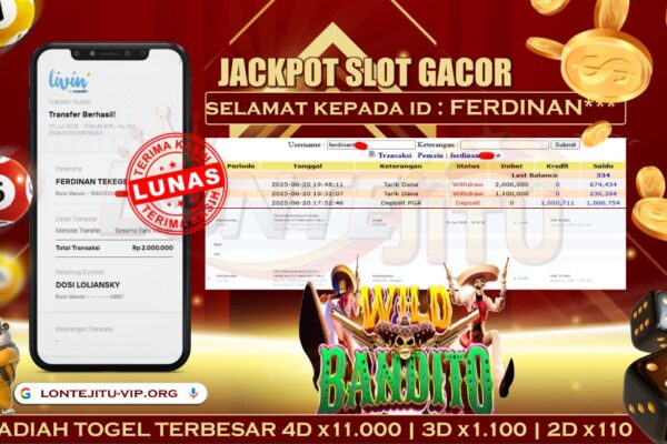 SLOT WILD BANDITO – LONTEJITU 21 JUNI 2025