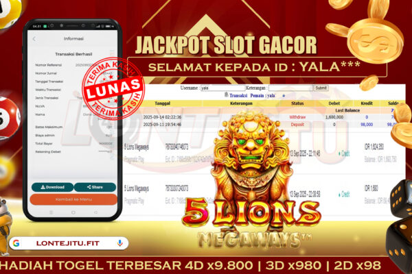 SLOT 5 LIONS MEGAWAYS