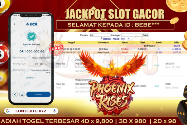 SLOT PHOENIX RISES – LONTEJITU 22 SEPTEMBER 2025 SLOT PHOENIX RISES