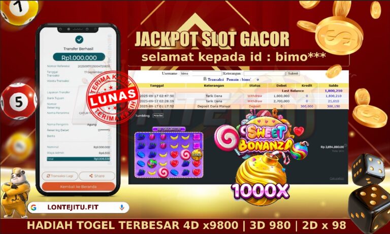 SLOT SWEET BONANZA1000 – LONTEJITU 17 SEPTEMBER 2025