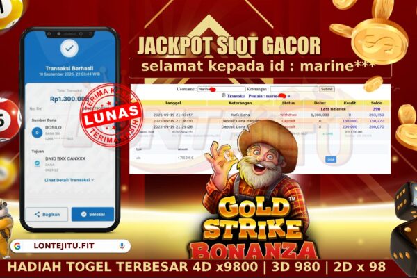 SLOT GOLD STRIKE BONANZA – LONTEJITU 20 SEPTEMBER 2025